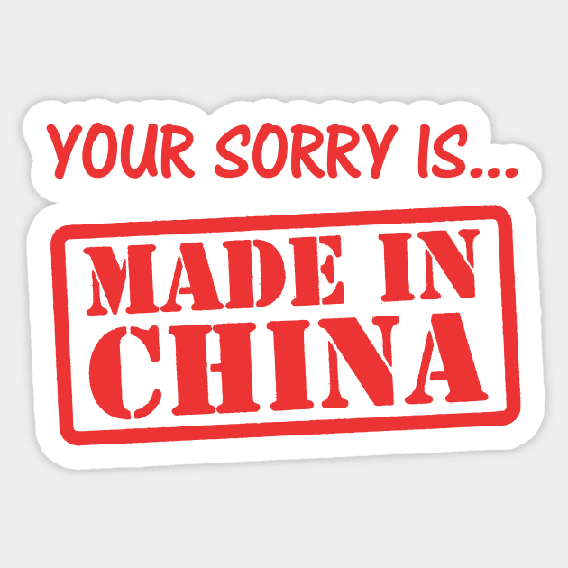 Your Fake Sorry Sticker by flimflamsam